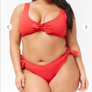 Ribbed Side-tie Bikini Bottoms